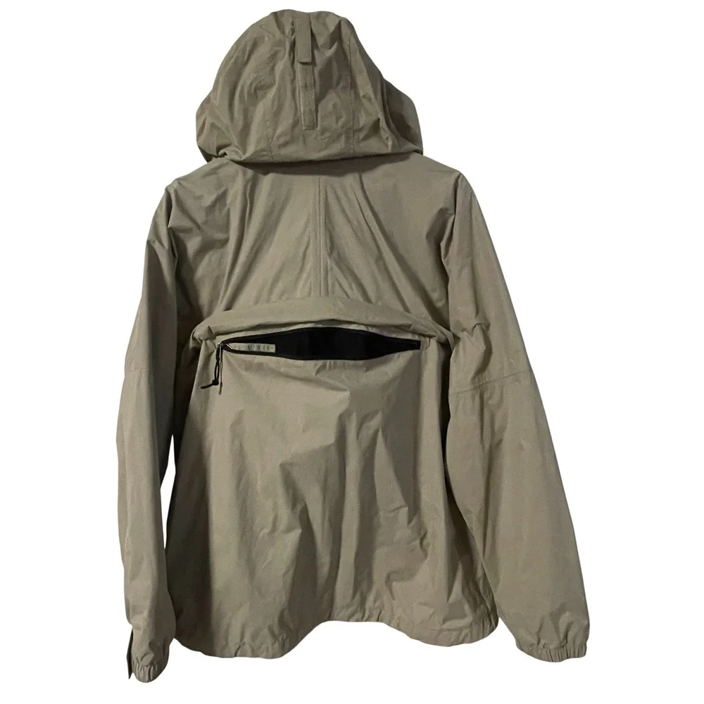 Royal Robbins Mens Tan Ripstop Nylon Hooded Outdoor Travel Jacket Size‎ M Khaki